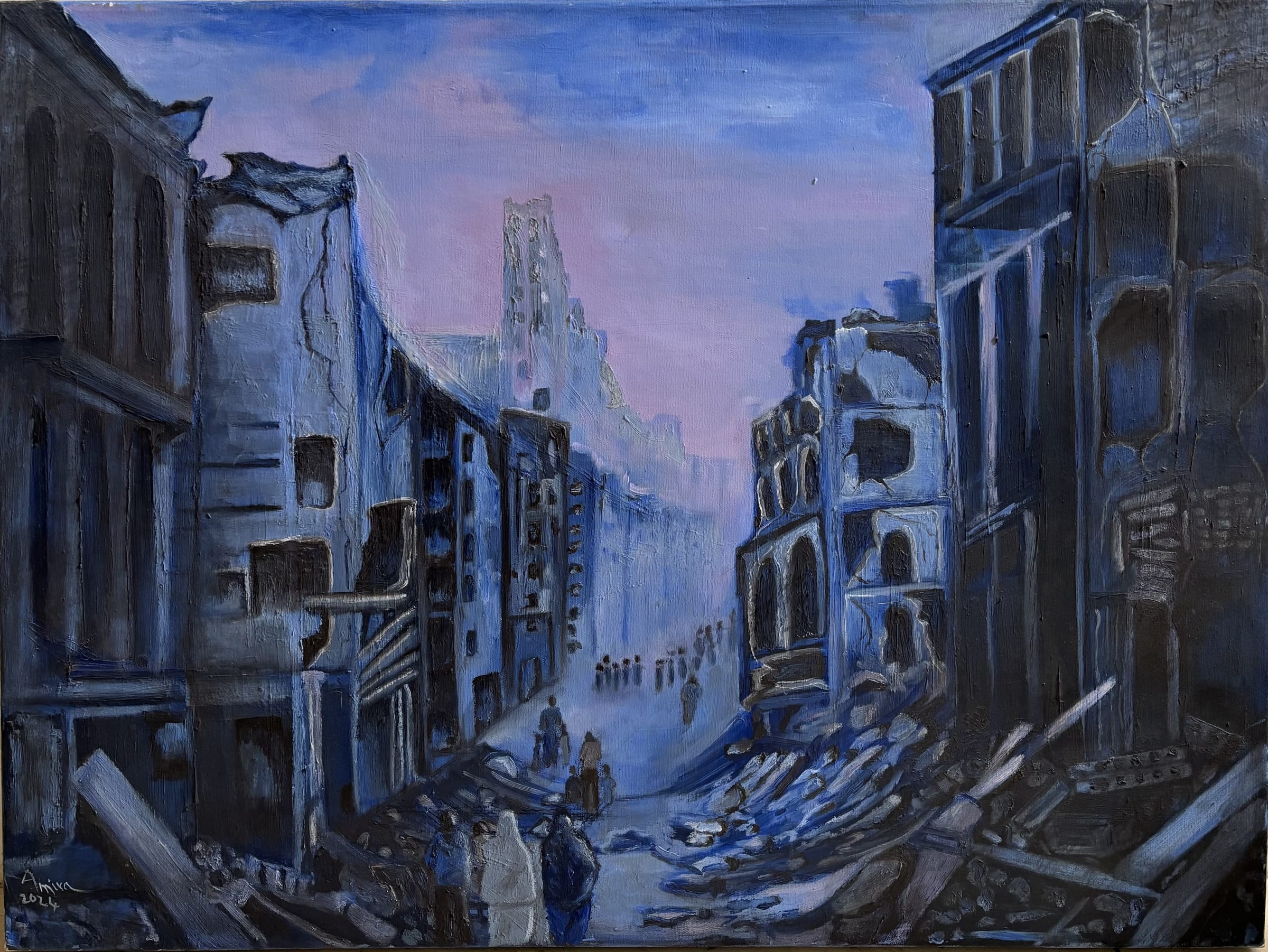 نزوح, an original piece by Amira