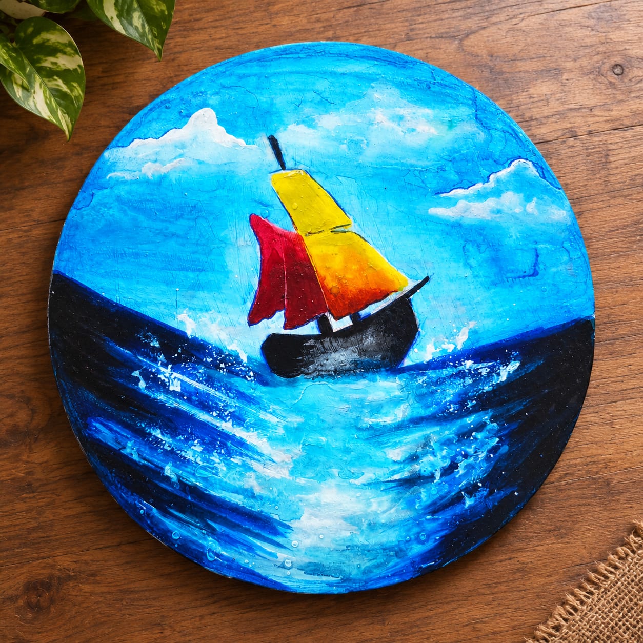 Over seas, an original piece by Fatema Eldisoqy