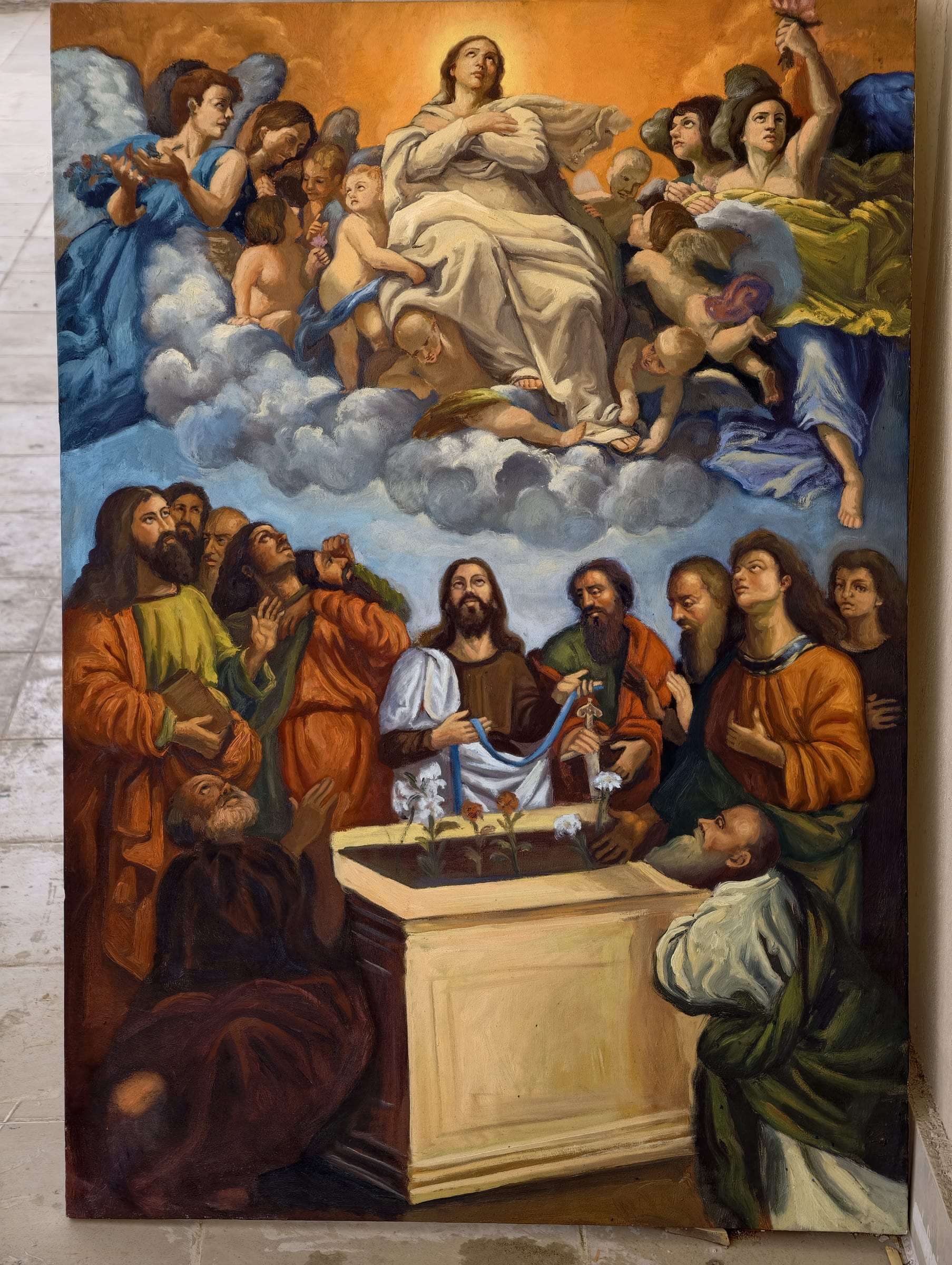 Assumption  Body of the Virgin Mary, an original piece by Kerolles Ragai
