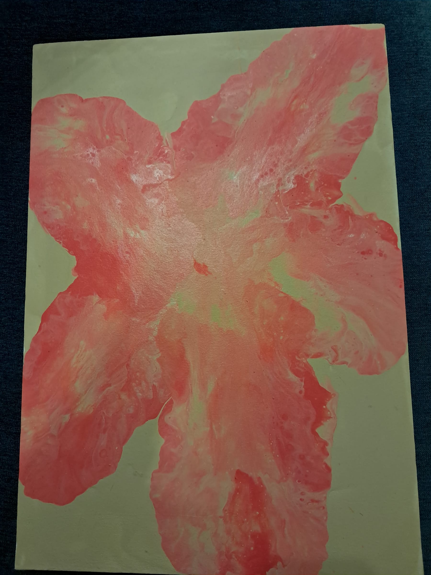 Original Abstract Floral Acrylic Painting – 35 × 50 cm