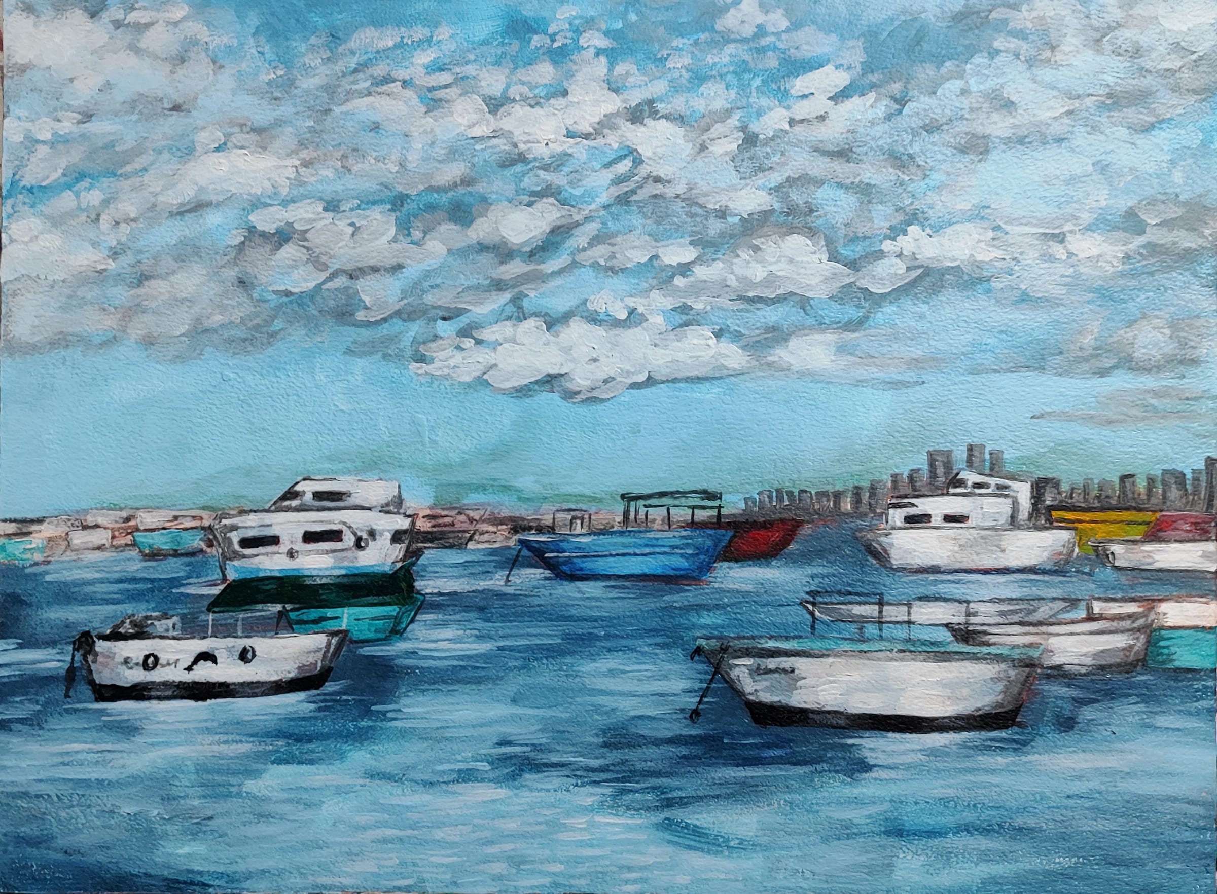 Bahary Seascape, an original piece by Yasmeen Hassan Elsayed
