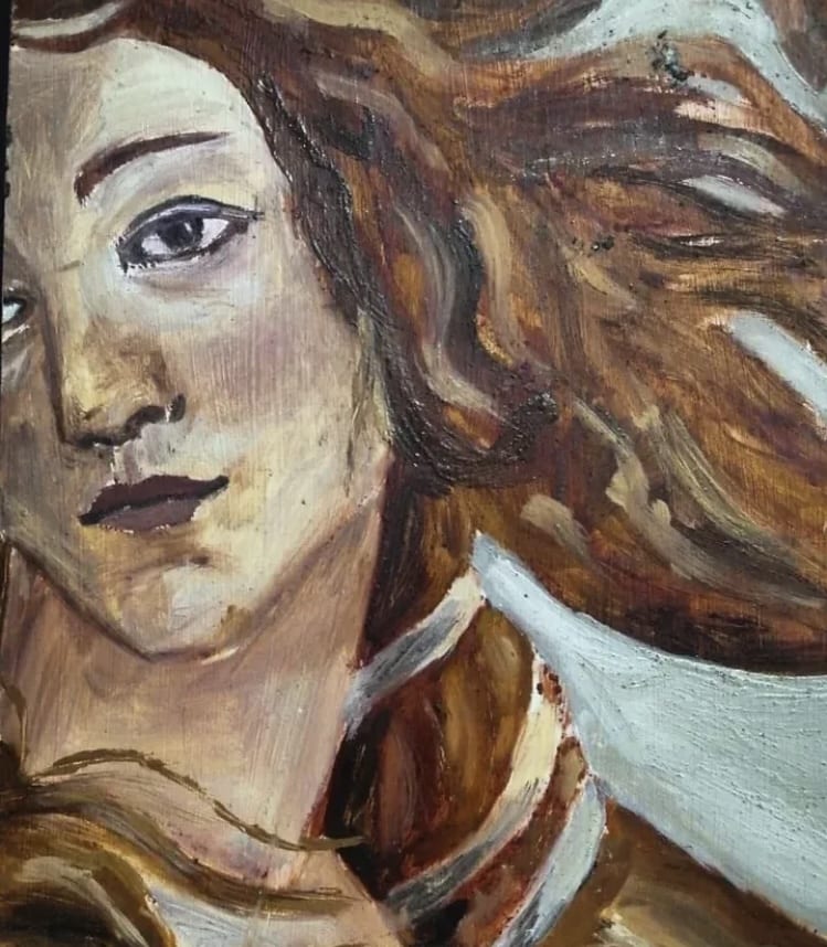 Master copy of “The birth of venus”, an original piece by Sherine Agamy