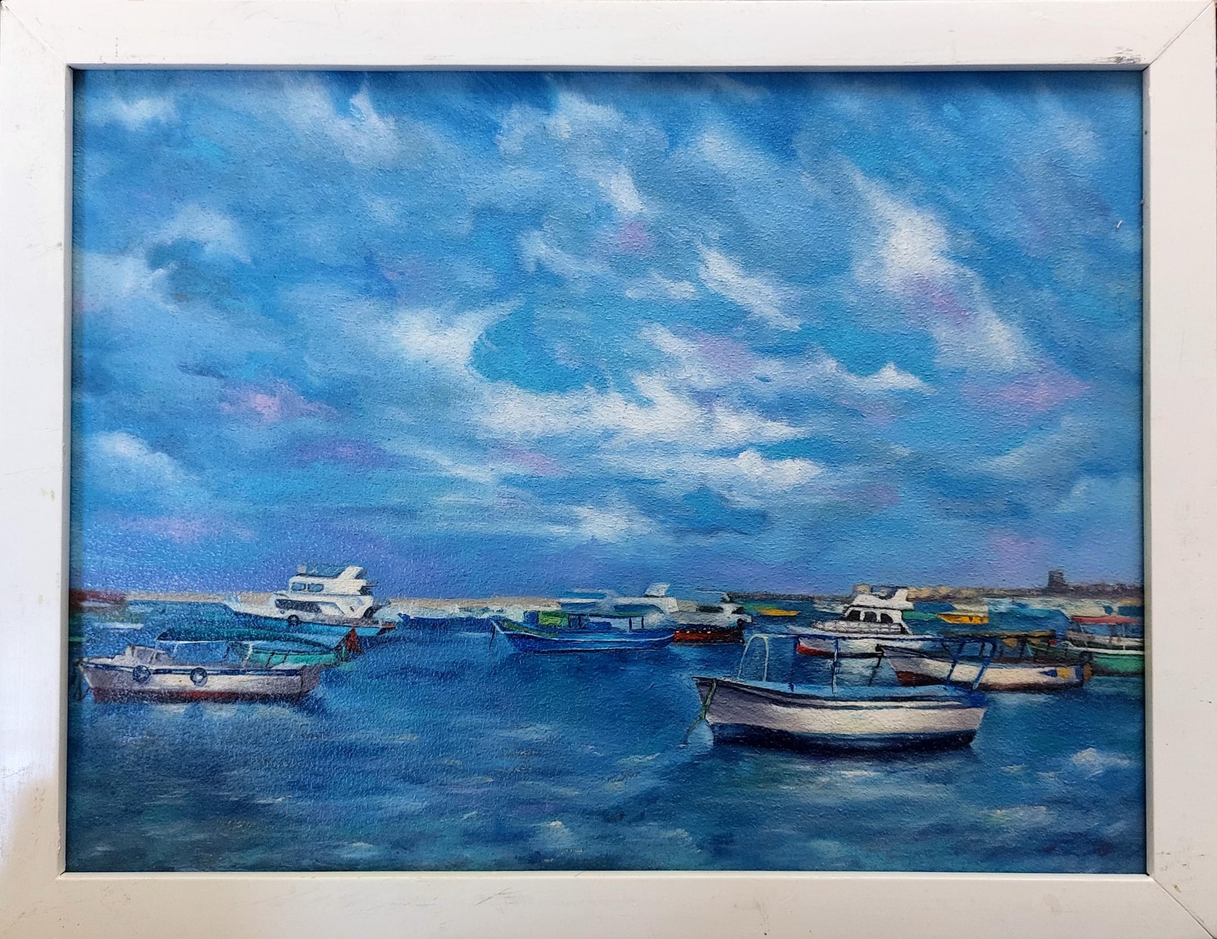 Seascape, an original piece by Kawther Assal