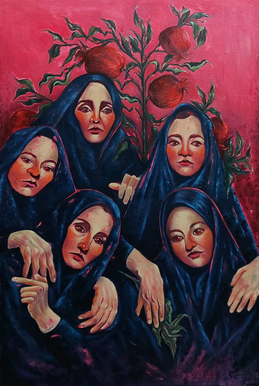 تحت ظل شجرة الرمان, an original piece by Kawther Assal