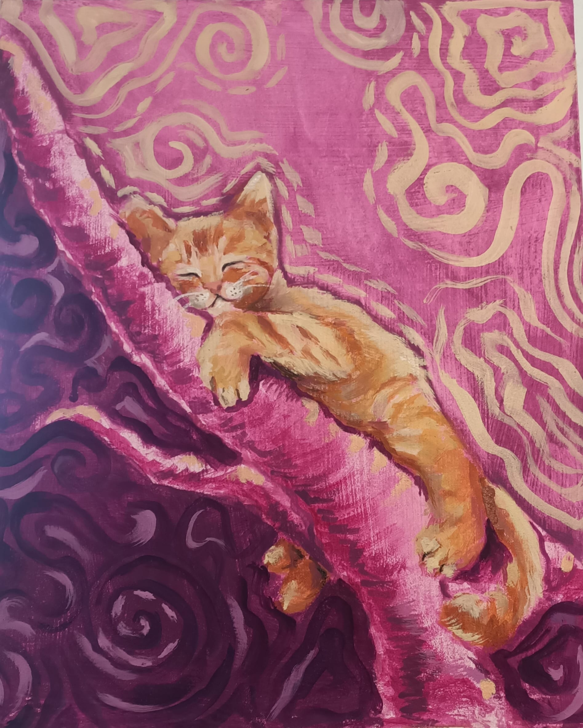 Cat on a Tree, an original piece by Yasmien Hussein
