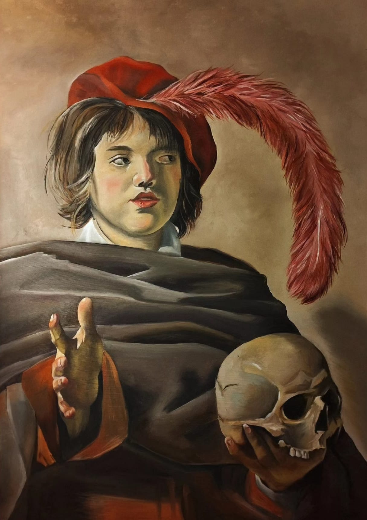 Young Man With A Skull, an original piece by Mayah galal