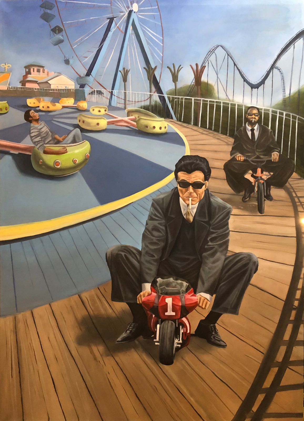Men in suits, an original piece by Kinzy Mohamed