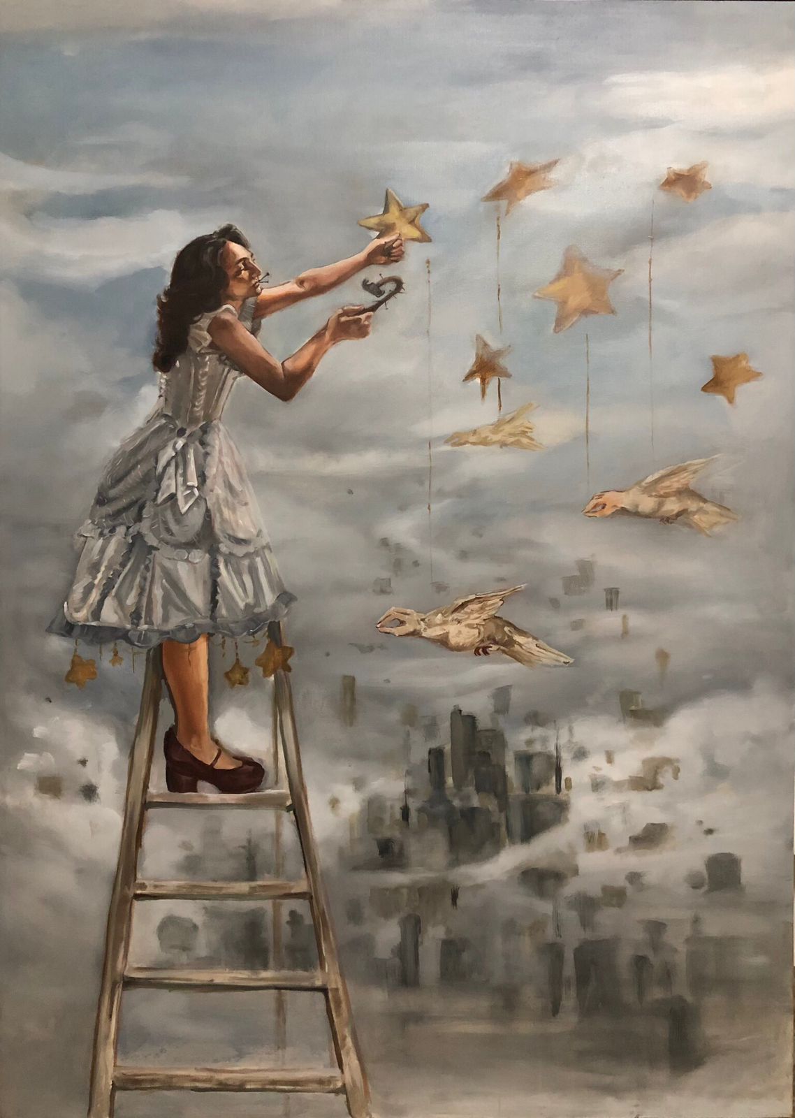 Surreal stars, an original piece by Kinzy Mohamed