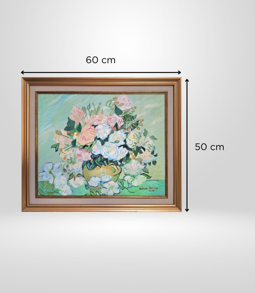 Vase of pink roses thumbnail 2