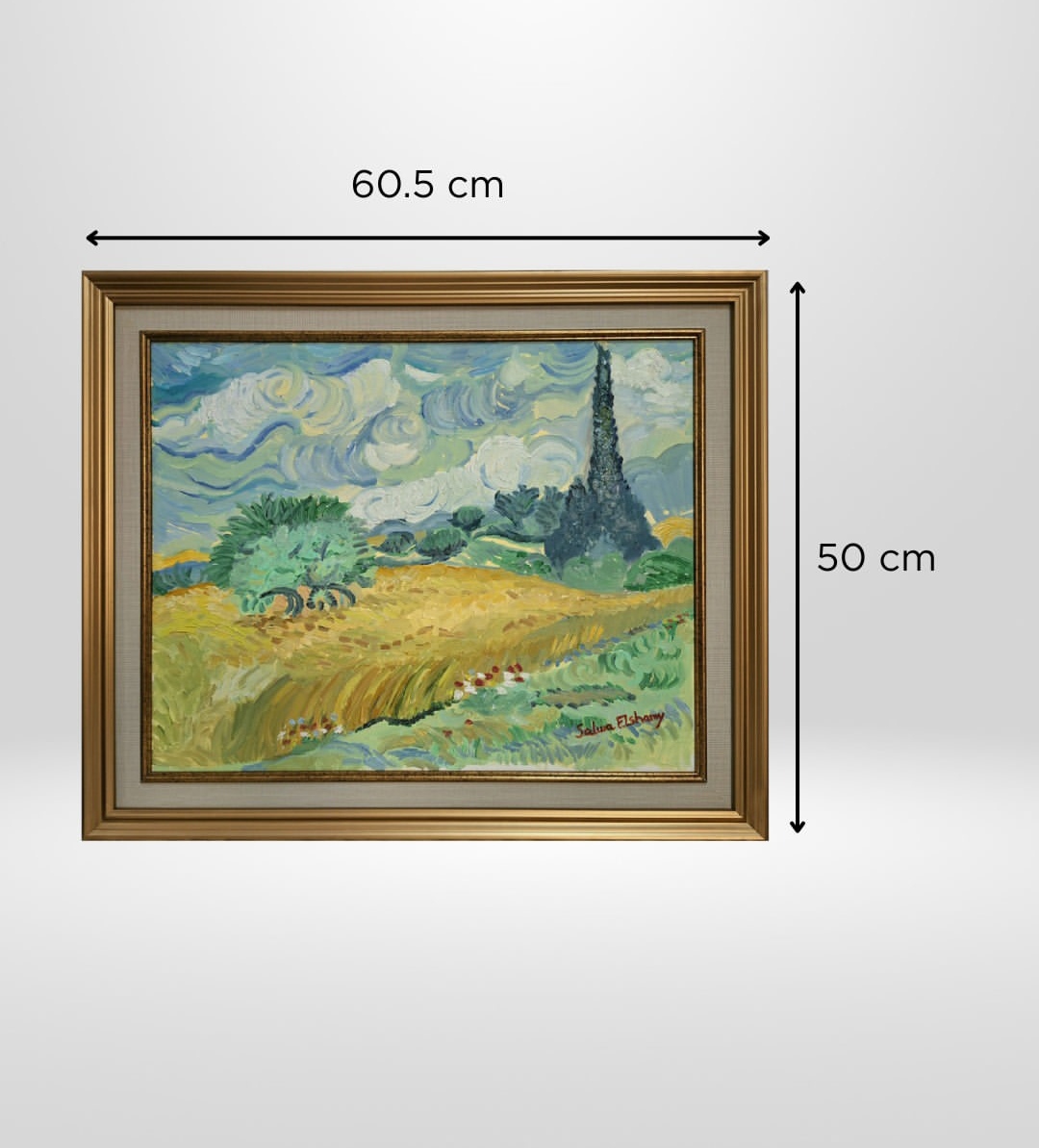 Field of wheat and cypress thumbnail 2
