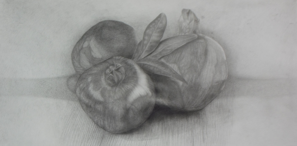 3 Pomegranates, an original piece by Marwan Gamal