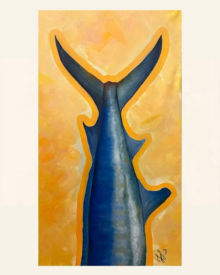 Blue fin fishtail